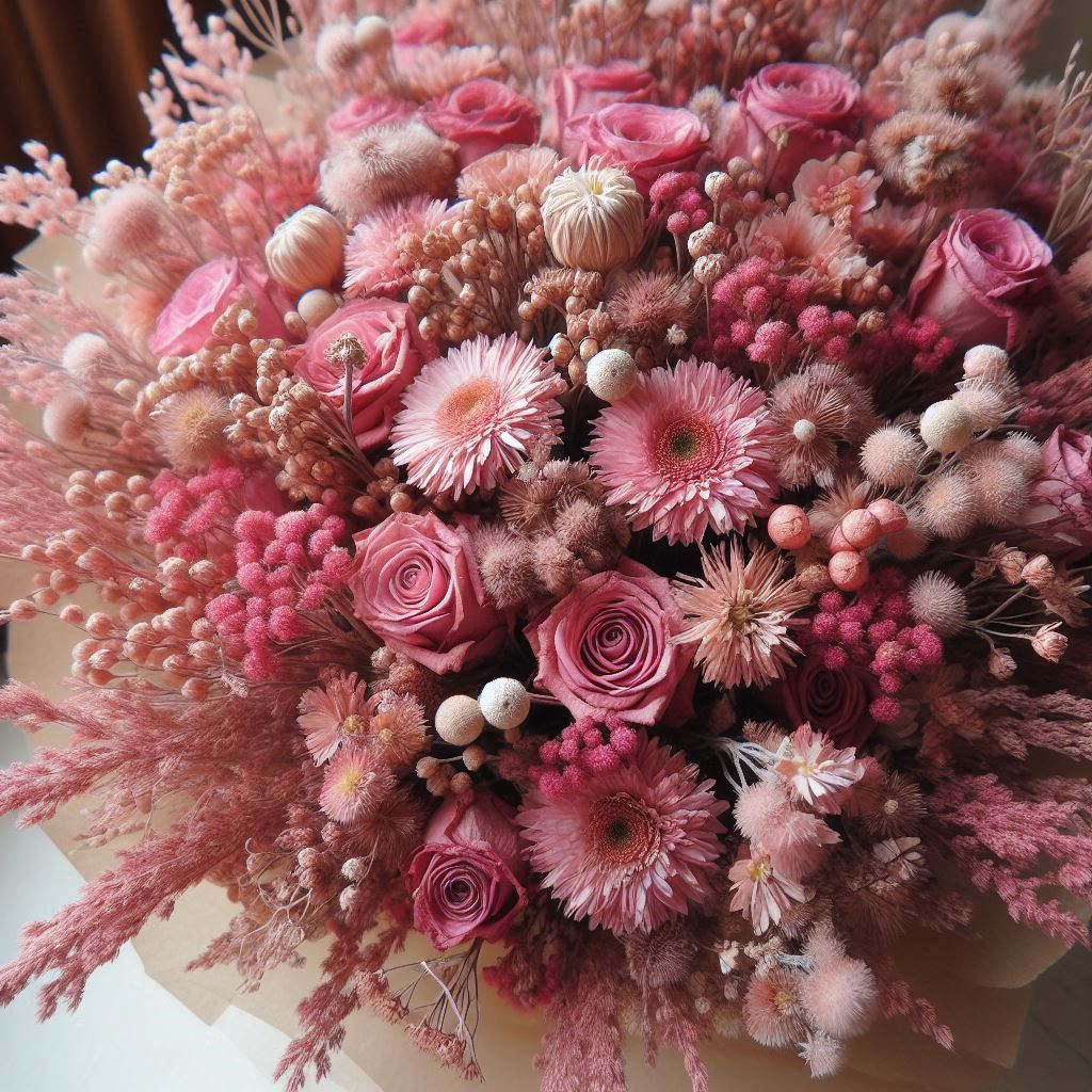 Bouquet Seche Roos - Illustration