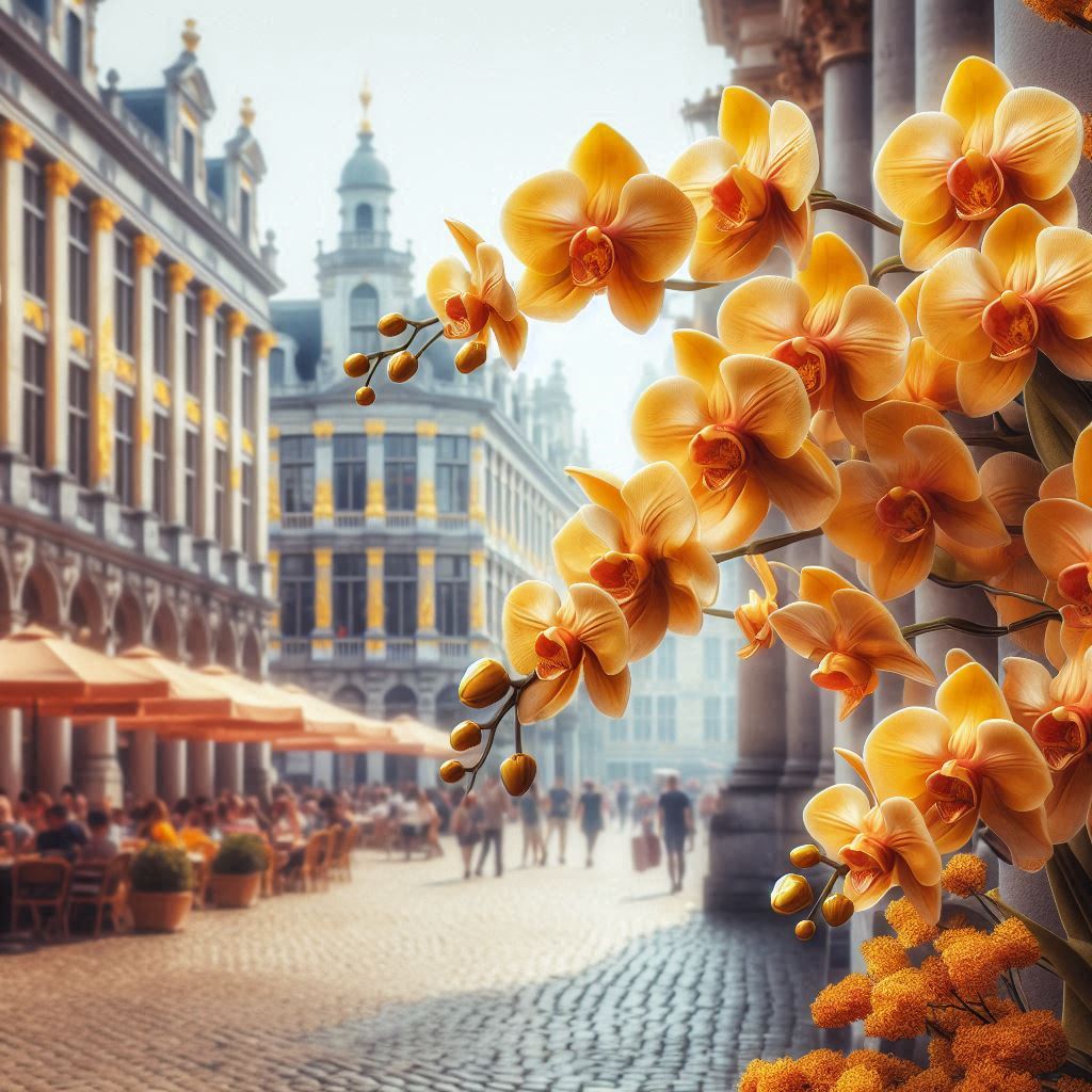 Orchidée Cascade Gel - Orchidée jaune - Illustration