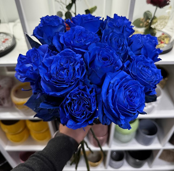 10 roses bleues