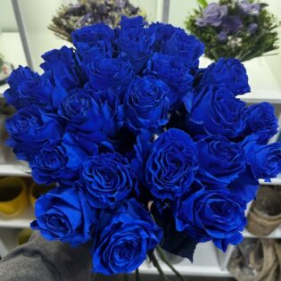 30 blue roses