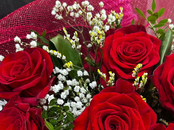 Boquet de fleurs Roses rouges