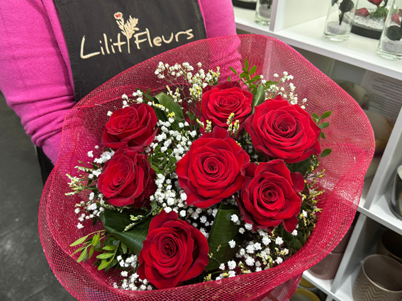 Boquet de fleurs Roses rouges