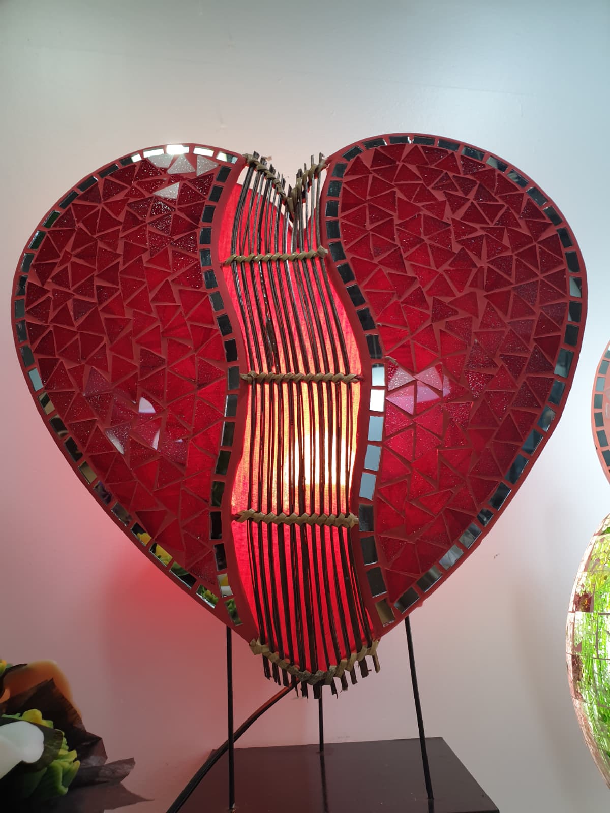 Red heart flower lamp Red heart flower lamp